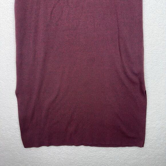 Talbots Women’s 2X Sweater‎ Dress Maroon Cotton Midi Short Sleeve Knit Preppy - Picture 3 of 9